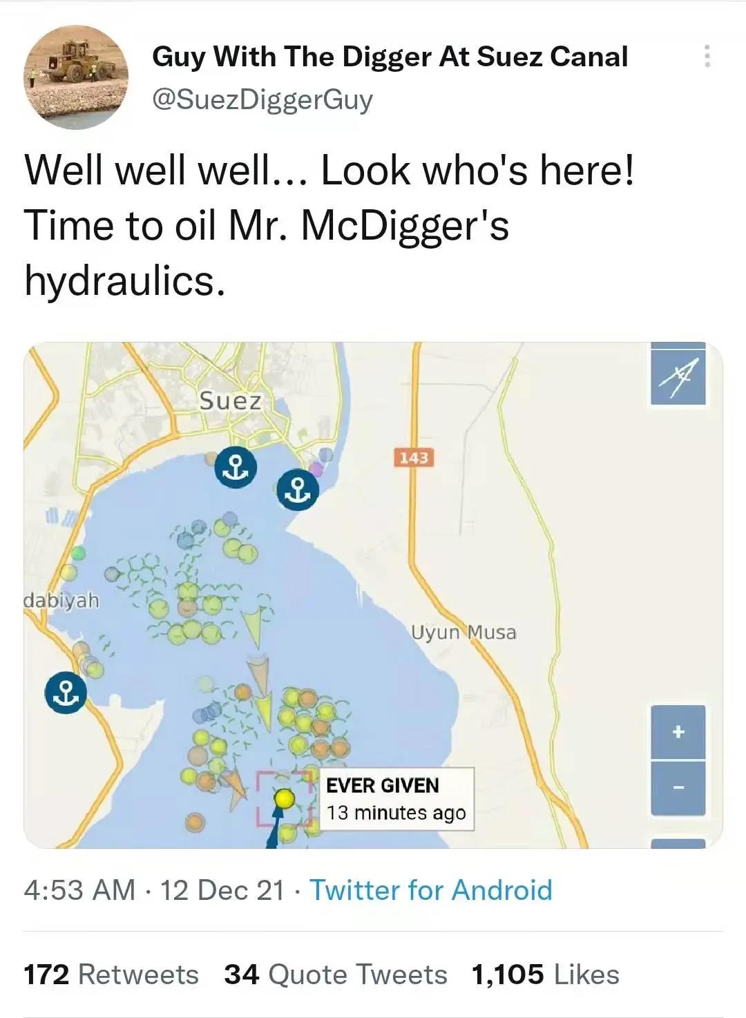 長賜號再回蘇伊士運河，網友評論更精彩 