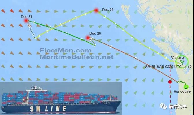 損失慘重!6600TEU中美航線箱船燃油出問題,太平洋長途返航