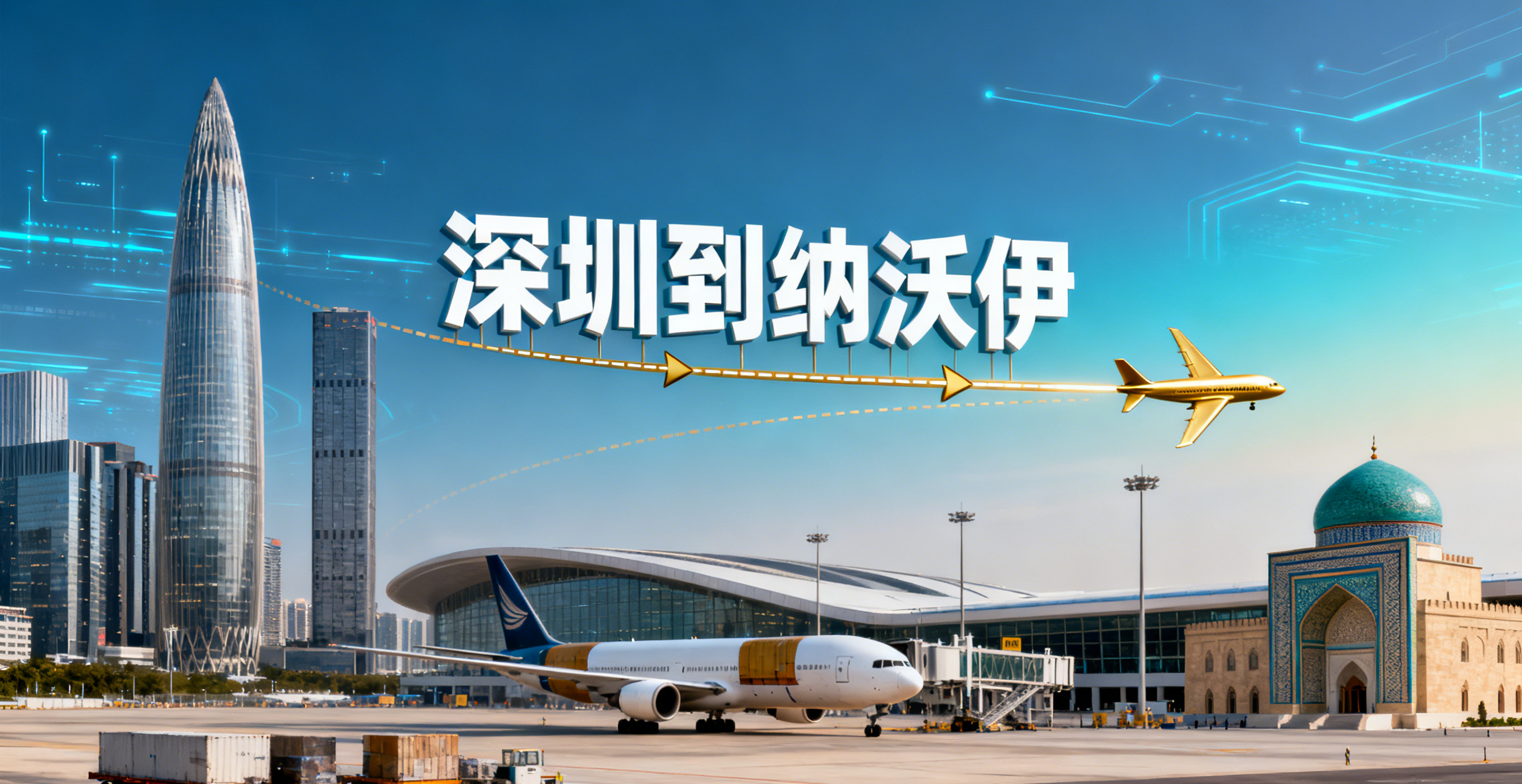 深圳到納沃伊常見的空運路徑與時效是怎樣？